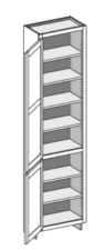 Tall Cabinet – Shallow, Reverse w/ Single Door