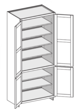 Tall Cabinet – Deep (24″), Reverse w/Butt Doors