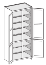 Tall Cabinet – Deep (24″), Reverse w/Double Doors