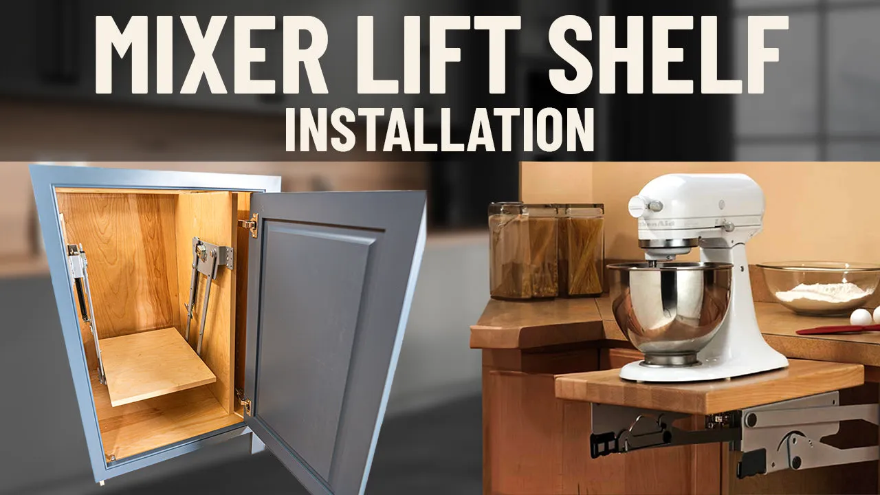 Rev-A-Shelf LD-4 Series stand mixer lift installation