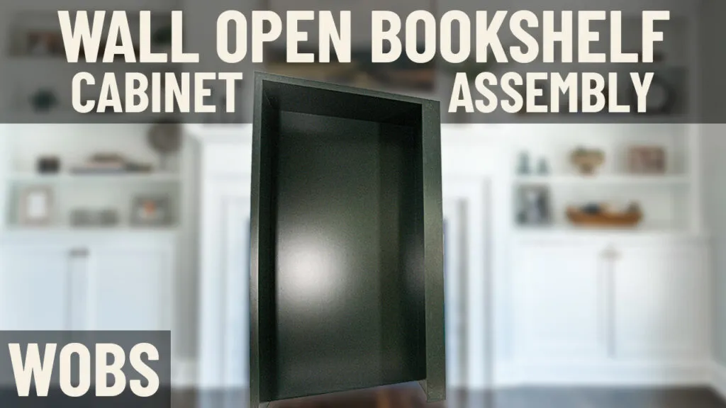 Wall Open Bookshelf Cabinet Assembly WOBS