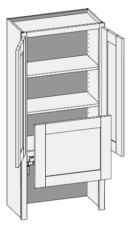 (WACHL) Wall Appliance Cabinet w/ AVENTOS HL top Lift System